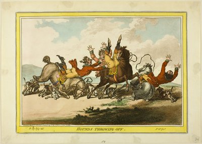 猟犬の投げ飛ばし 作： James Gillray