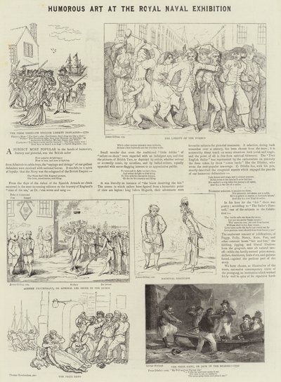 王立海軍展でのユーモラスなアート 作： James Gillray