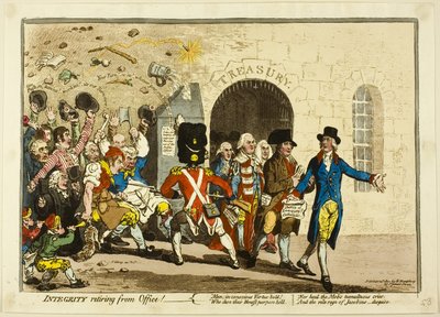 退任するインテグリティ 作： James Gillray