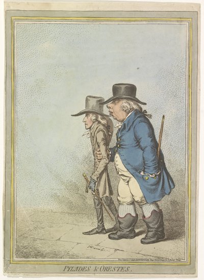 ウィリアム 5 世の似顔絵、1797 年 Pylades and Orestes (オブジェクトのタイトル) 作： James Gillray