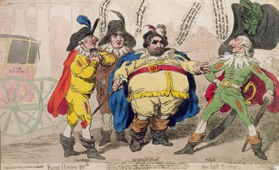 キングヘンリーIV：ラストシーン、1788年にSWフォアズによって公開（手描きのエッチング） 作： James Gillray