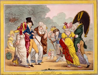レインビジブル、1810年（手塗りの彫刻） 作： James Gillray