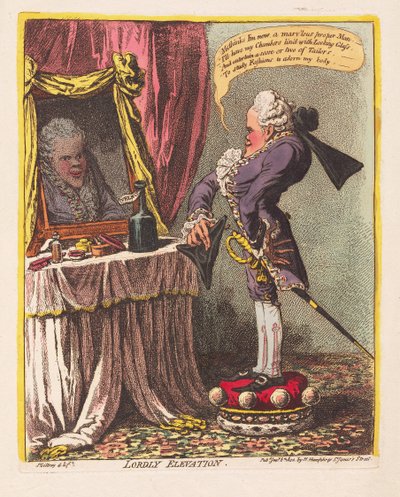 Lordly Elevation、パブ。 1802（手描きの彫刻） 作： James Gillray