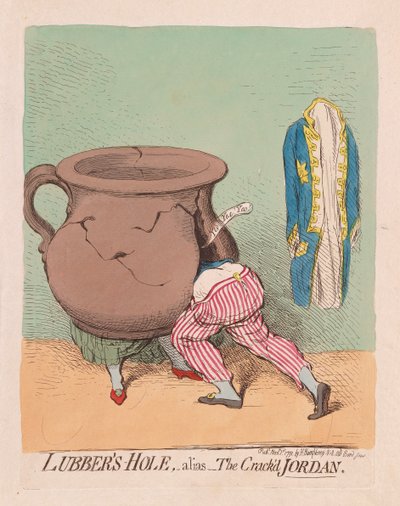 Lubbers Hole、alisa The Crackd Jordan、パブ。 1791年（手描きの彫刻） 作： James Gillray
