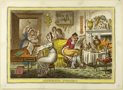 夫婦-ハーモニクス 作： James Gillray