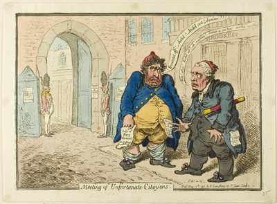 不幸なシトエンとの出会い 作： James Gillray