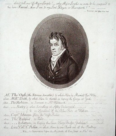 ハンナ・ハンフリーが1801年に出版したトーマス・オグル氏の作品（エッチング） 作： James Gillray