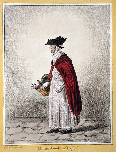 オックスフォードのマザーグース」として知られるレベッカ・ハウズ夫人（1807年にハンナ・ハンフリーが出版）（手彩色エッチング 作： James Gillray