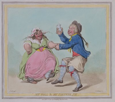 T. Adamsによって刻まれた私の投票と私のパートナーのジョー、パブ。ハンナ・ハンフリー、1796 作： James Gillray