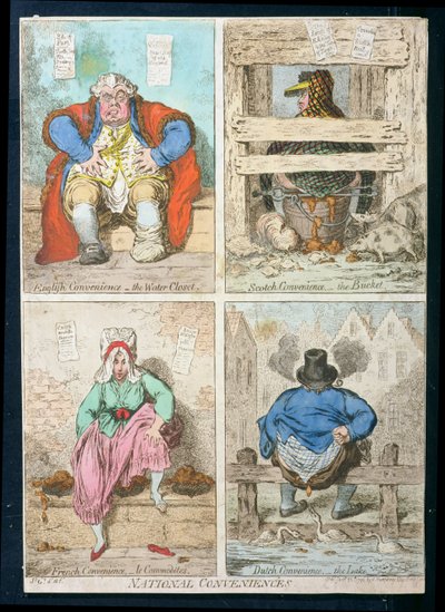 ナショナルコンビニエンス、1796年にハンナハンフリーによって公開（手描きのエッチング） 作： James Gillray