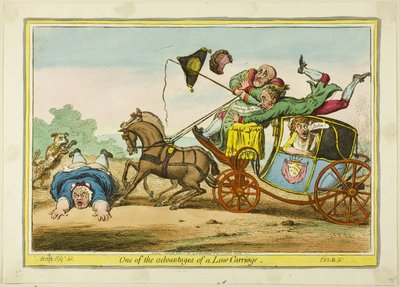 低床キャリッジの利点のひとつ 作： James Gillray