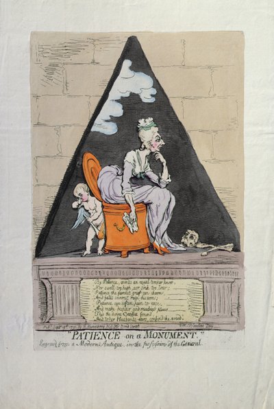 記念碑の忍耐、1791年にハンナハンフリーによって発行（手描きのエッチング） 作： James Gillray