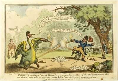 愛国者 - 名誉の決定点！ 作： James Gillray