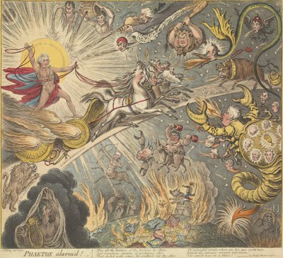 警戒するフェートン 作： James Gillray