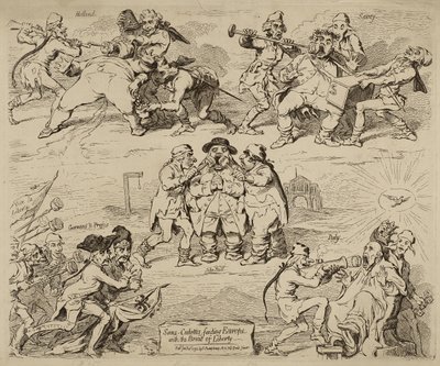 Sans-Culottes、自由のパンでヨーロッパを養う、1月12日公開 作： James Gillray