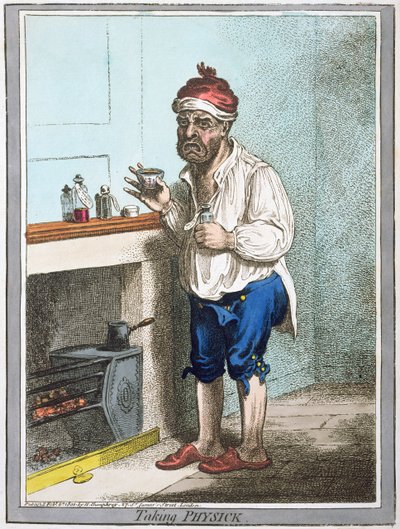 1800年にハンナハンフリーによって発行されたPhysickの撮影（手描きのエッチング） 作： James Gillray