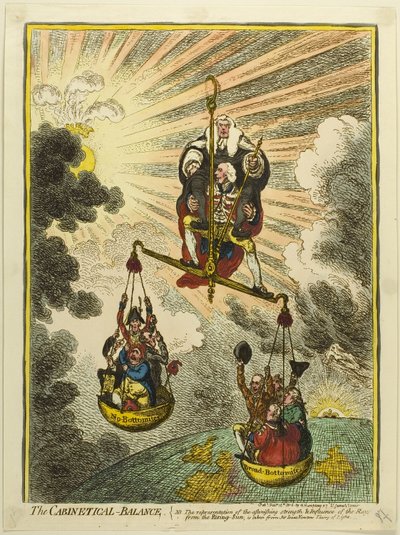 キャビネット・バランス 作： James Gillray