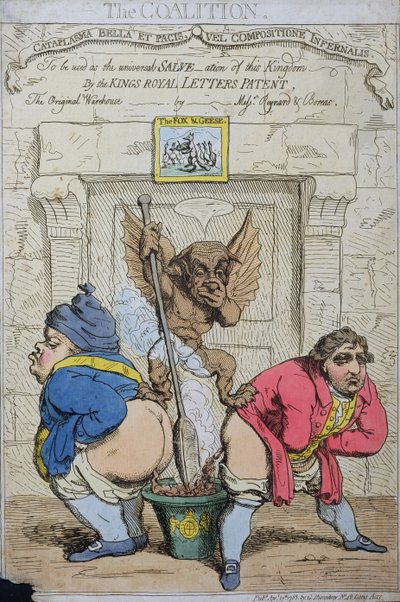 連合、1783年にG.ハンフリーによって発行された（手描きのエッチング） 作： James Gillray