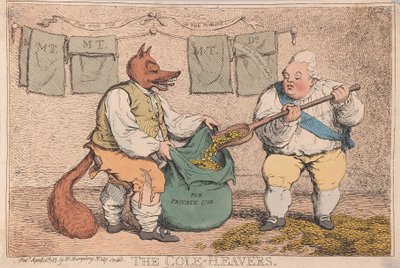 Cole-Heavers、パブ。 1783（手描きの彫刻） 作： James Gillray