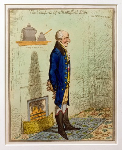 ランフォードストーブ、パブの快適さ。 Hannah Humphrey、1800（エッチングとトイレ） 作： James Gillray