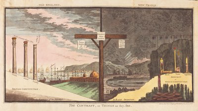 コントラストまたはモノそのもの、パブ。 1796年（手描きの彫刻） 作： James Gillray