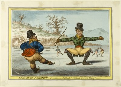 スケートの要素：姿勢がすべて 作： James Gillray