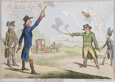 1798年にハンナハンフリーによって発行された説明（手描きのエッチング） 作： James Gillray