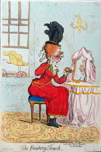フィニッシングタッチ、1791年にハンナハンフリーによって発行された（手描きのエッチング） 作： James Gillray