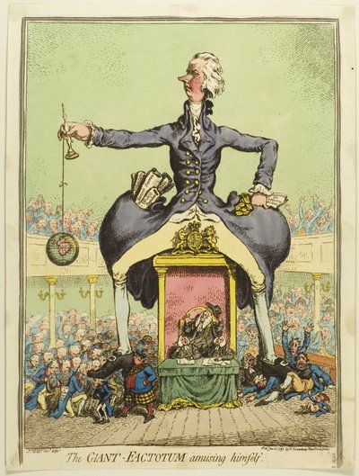 自らを愉しむ巨大なファクトタム 作： James Gillray