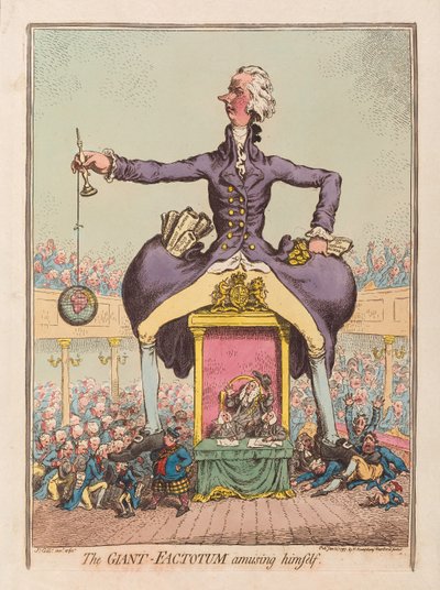 おもしろい巨大なファクトム、パブ。 1797年（手描きの彫刻） 作： James Gillray