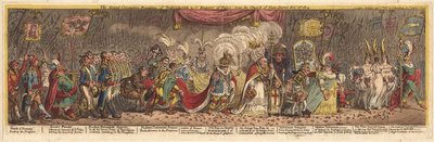 1805年のノートルダム教会からのナポレオン1世皇帝の大戴冠式行列 作： James Gillray