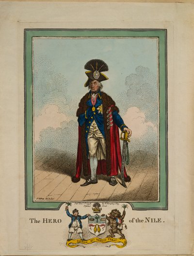 ナイル川の英雄、1878年 作： James Gillray