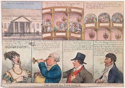 ウォーカーによって1809年に出版されたジャックが建てた家（手描きのエッチング） 作： James Gillray