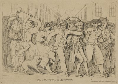 1779年10月15日公開の主題の自由 作： James Gillray