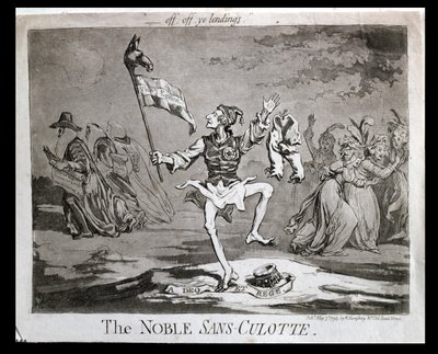 1794年にハンナハンフリーによって発行された高貴なサンスキュロット 作： James Gillray