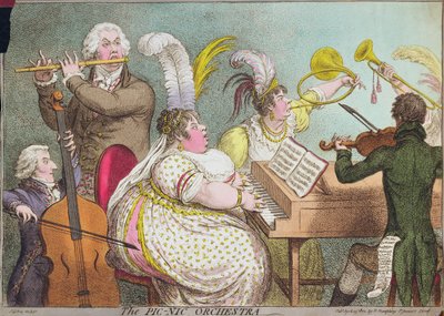 ピクニックオーケストラ、パブ。ハンナ・ハンフリー、1802 作： James Gillray