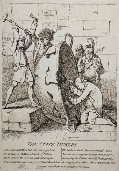 ウィリアムハンフリーによって1780年に出版された州のティンカー 作： James Gillray