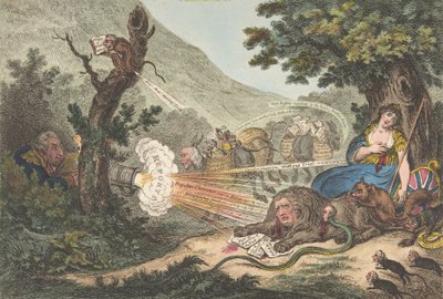 傷ついたライオン、1805年7月16日.1805年7月16日 作： James Gillray