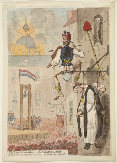 フランスの栄光の頂点 作： James Gillray