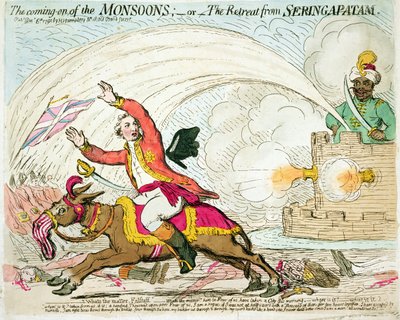 モンスーンの到来、ハンナハンフリー発行、1791年 作： James Gillray