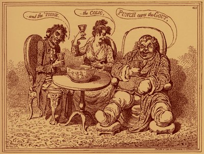 強い酒の猛威」-風刺画 作： James Gillray
