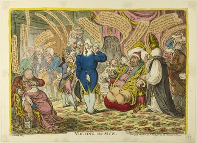 病気見舞い 作： James Gillray
