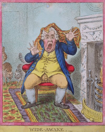 ワイドアウェイク、1806年にハンナハンフリーによって発行された（手描きのエッチング）（189788も参照） 作： James Gillray