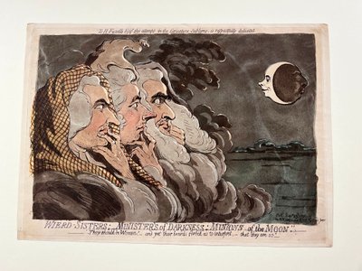 奇妙な姉妹たち；闇の大司祭たち；月の手下たち 作： James Gillray