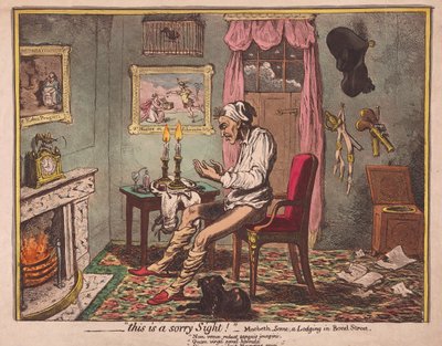 ？。これは申し訳ありませんサイトです！パブ。 1786年（手描きの彫刻） 作： James Gillray