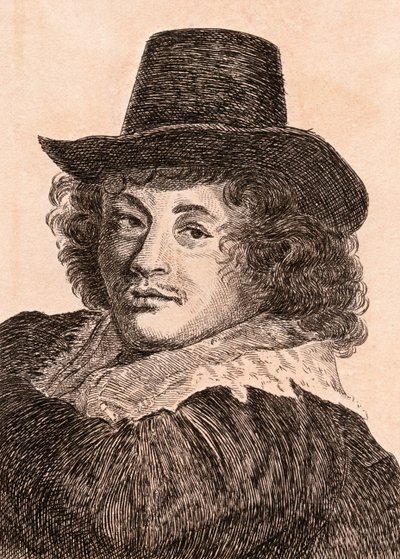 Frans Hals、1817年に発行された「Authentic Originalsからの有名な画家の75の肖像画」のイラスト、ロンドン 作： James Girtin