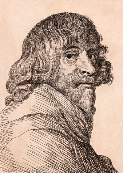 Hendrik van Steenwyck the Younger、「Authentic Originalsの有名な画家の肖像75枚」のイラスト、1817年ロンドンで出版 作： James Girtin