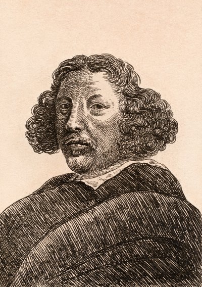 1817年にロンドンで出版された「オーセンティックオリジナルからの有名な画家の75の肖像画」のイラスト、ハーマンサフルベン 作： James Girtin