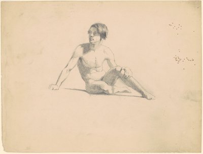 着席男性ヌード [直腸] 作： James Goodwyn Clonney