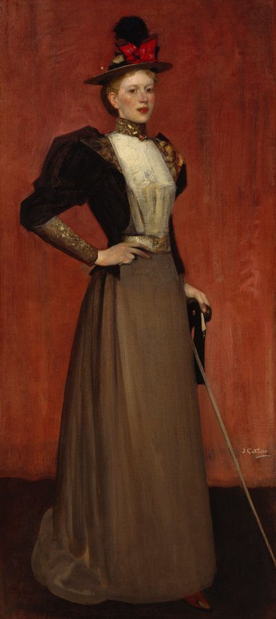 マギー・ハミルトン（A.N.パターソン夫人）（油彩・キャンバス） 作： James Guthrie
